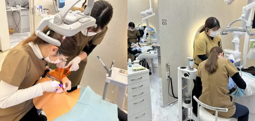 先輩がマンツーマンで